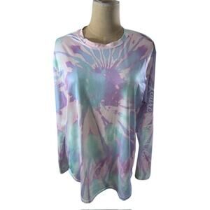 "Lauren James" Pastels Tie Dye Lightweight Poly Shirt Surfer Beach Boat Summer S